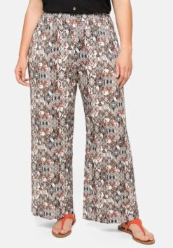 Sommertraum Mode 45 Sheego Weite Strandhose Mit Smokbund, Elastisch