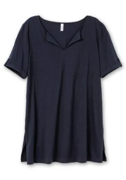 Sheego Longshirt Mit Geschlitztem Ausschnitt -Sommertraum Mode 14258900035 04L5P 00 SH