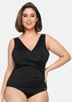 Sommertraum Mode 22 Sheego Badeanzug In Wickeloptik, Mit Wattierten Cups