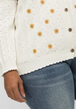 Strickjacke Mit Ajourmuster Und Stickerei -Sommertraum Mode 14263401487 04LC6 02 SH