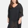 Sheego Strandtunika Im Poncho-Schnitt, Leicht Transparent -Sommertraum Mode 14275600289 04A7E 02 SH