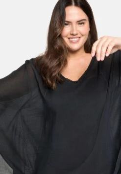 Sheego Strandtunika Im Poncho-Schnitt, Leicht Transparent -Sommertraum Mode 14275600289 04A7H 02 SH