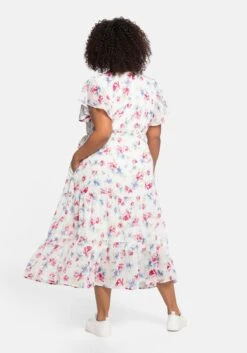 Chiffonkleid Mit Blumendruck Und Bindegürtel -Sommertraum Mode 14305800429 04AEC 02 SH