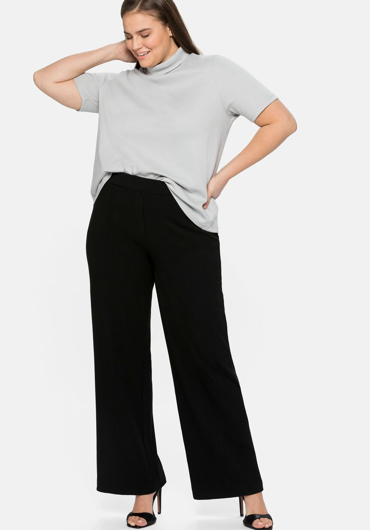 Sheego Weite Hose Mit Elastischem Bund, In Rippqualität 10 Sheego Weite Hose Mit Elastischem Bund, In Rippqualität – Bild 8