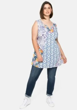 Ärmellose Longtunika Mit Bindeband 11 Ärmellose Longtunika Mit Bindeband -Sommertraum Mode 14374000429 04B13 02 SH