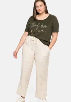 Sheego Shirt Mit Pailletten-Schriftzug, Aus Jersey -Sommertraum Mode 14375800172 04BMX 02 SH