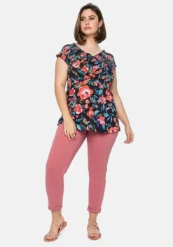 Shirt Mit Blumendruck, In Wickeloptik -Sommertraum Mode 14382700377 04BH3 02 SH