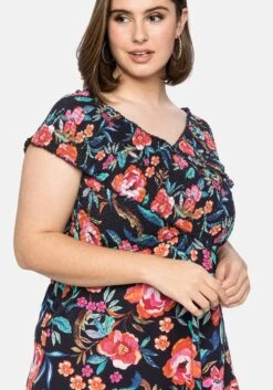 Shirt Mit Blumendruck, In Wickeloptik -Sommertraum Mode 14382700377 04BH4 02 SH