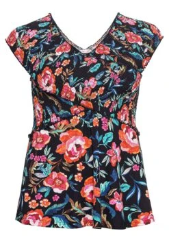 Shirt Mit Blumendruck, In Wickeloptik -Sommertraum Mode 14382700377 04BH6 00 SH