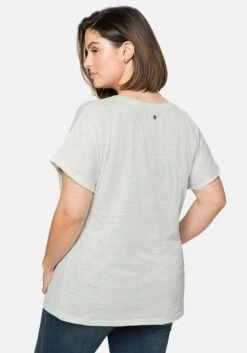 Sheego Shirt Mit Ausbrennermuster, Leicht Transparent -Sommertraum Mode 14385802066 04BJ8 02 SH