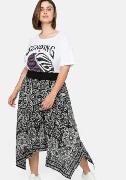 Midirock Mit Alloverdruck, In Zipfelform -Sommertraum Mode 14386801986 04BAG 02 SH