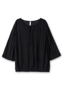 Sheego Tunika AusCrêpe, Mit Bindeband Am Ausschnitt 10 Sheego Tunika AusCrêpe, Mit Bindeband Am Ausschnitt -Sommertraum Mode 14393700289 04PY4 00 SH