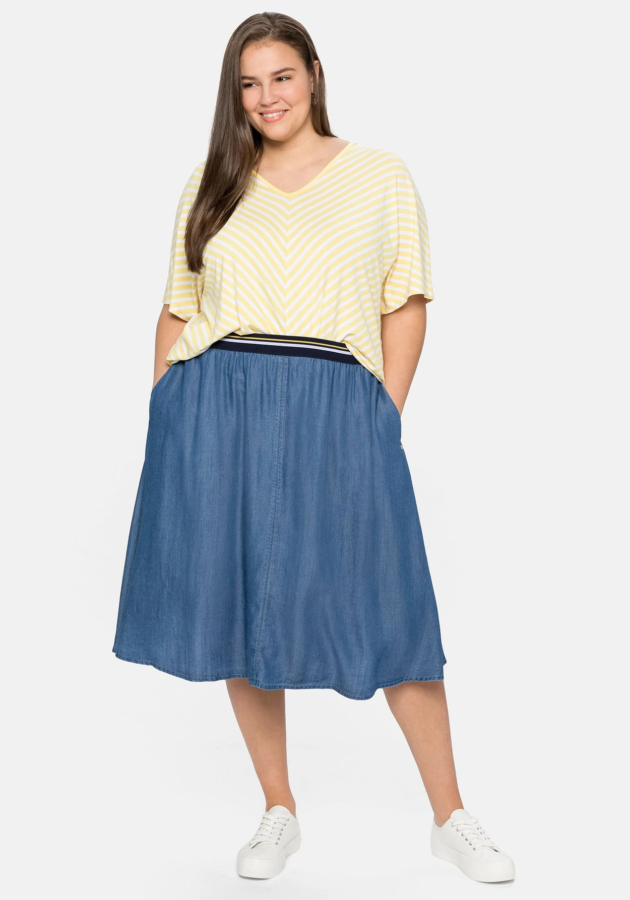 Sheego Rock In Jeans-Optik, In Ausgestellter Form 3 Sheego Rock In Jeans-Optik, In Ausgestellter Form