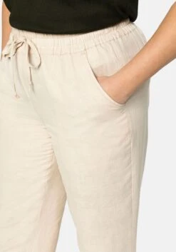 Sheego Leinenhose Mit Elastischem Bund Und Bindeband -Sommertraum Mode 14395500211 04CD3 02 SH