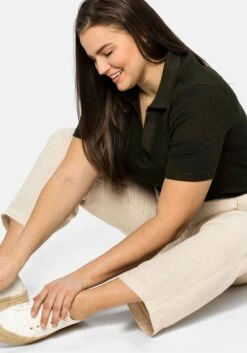 Sheego Leinenhose Mit Elastischem Bund Und Bindeband -Sommertraum Mode 14395500211 04CD4 02 SH