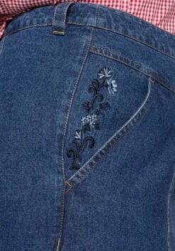 Sheego Jeansrock Mit Trachten-Stickereien -Sommertraum Mode 14401100053 04AQB 00 SH