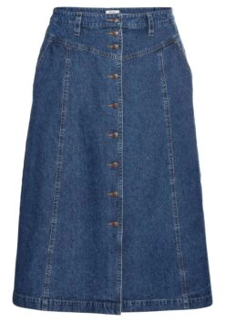 Sheego Jeansrock Mit Trachten-Stickereien -Sommertraum Mode 14401100053 04AQD 00 SH