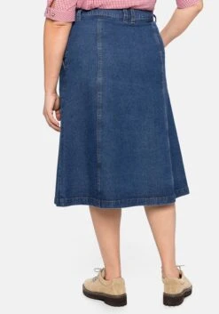 Sheego Jeansrock Mit Trachten-Stickereien -Sommertraum Mode 14401100053 04AQE 00 SH