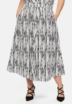 Sheego Midirock In Schlupfform Und A-Linie -Sommertraum Mode 14404000429 04DBW 02 SH