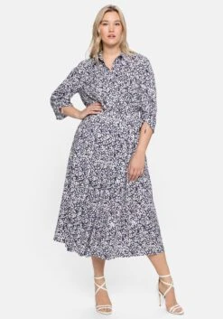 Sheego Maxirock Mit Alloverprint, Weit Schwingend