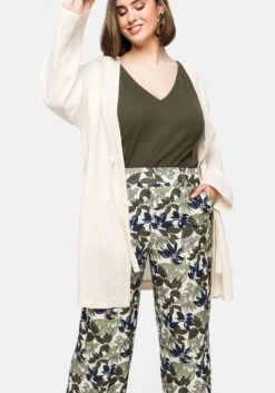 Sheego Weite Hose Mit Alloverdruck Und Schlupfbund -Sommertraum Mode 14404400006 04CH3 02 SH