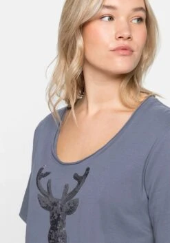 Sheego Shirt Im Trachtenlook, Mit Pailletten -Sommertraum Mode 14405300024 04CSA 02 SH