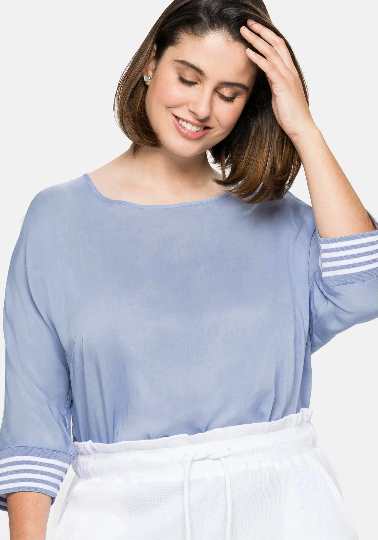 Sheego Tunika Mit 3/4-Arm, Leicht Transparent 8 Sheego Tunika Mit 3/4-Arm, Leicht Transparent – Bild 6