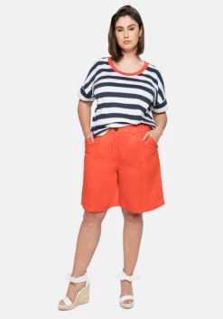 Sheego Bermudas Mit Bügelfalten Und Eingrifftaschen -Sommertraum Mode 14418201756 04CHZ 02 SH