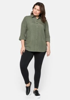 Sheego Leggings In Ankle-Länge, Mit Knopf-Detail Am Saum 14 Sheego Leggings In Ankle-Länge, Mit Knopf-Detail Am Saum -Sommertraum Mode 14422700289 04D68 00 SH