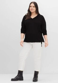 Sheego Kapuzenshirt Mit Tunnelzug Am Saum -Sommertraum Mode 14456800289 04F3W 02 SH