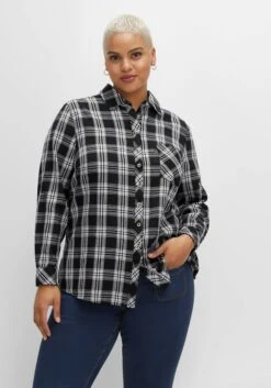 Hemdbluse Im Karomuster Mit Brusttasche