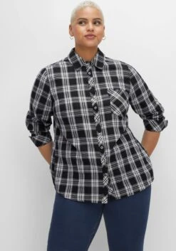 Hemdbluse Im Karomuster Mit Brusttasche 12 Hemdbluse Im Karomuster Mit Brusttasche -Sommertraum Mode 14457501648 04F4C 02 SH