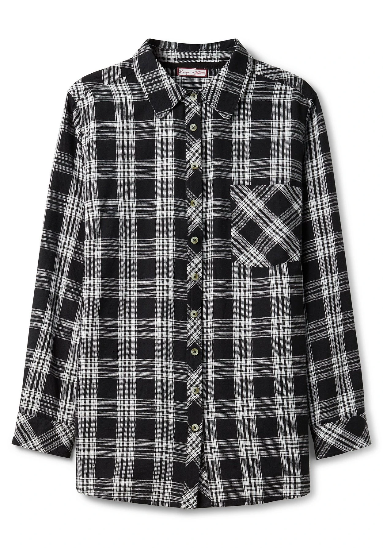 Hemdbluse Im Karomuster Mit Brusttasche 5 Hemdbluse Im Karomuster Mit Brusttasche – Bild 3