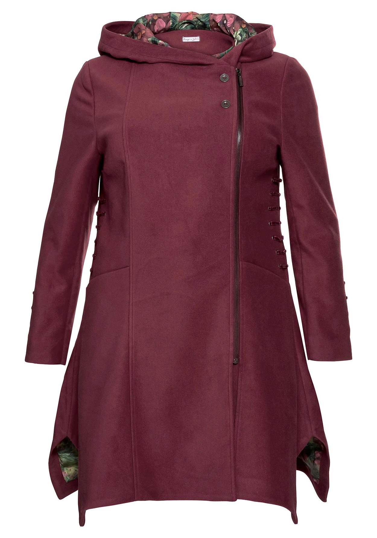 Mantel In Wolloptik, Mit Zipfelsaum 5 Mantel In Wolloptik, Mit Zipfelsaum – Bild 3