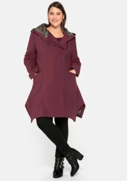 Mantel In Wolloptik, Mit Zipfelsaum 11 Mantel In Wolloptik, Mit Zipfelsaum -Sommertraum Mode 14457800265 04ETB 00 SH