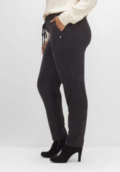 Sheego Joggpants Aus Velourslederimitat, Mit Ziernaht Vorn -Sommertraum Mode 14464600289 04ET1 02 SH