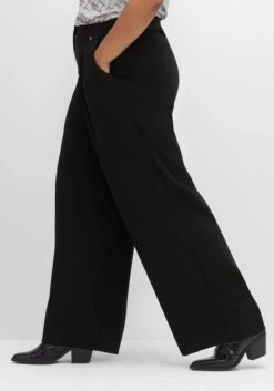 Sheego Weite Hose Mit Bundfalten, Knitterarm -Sommertraum Mode 14464700289 04EXC 02 SH