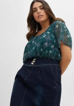 Sheego Kurzer Jeansrock Mit Breitem Bund Und Kellerfalten 15 Sheego Kurzer Jeansrock Mit Breitem Bund Und Kellerfalten -Sommertraum Mode 14480900332 04FAP 02 SH