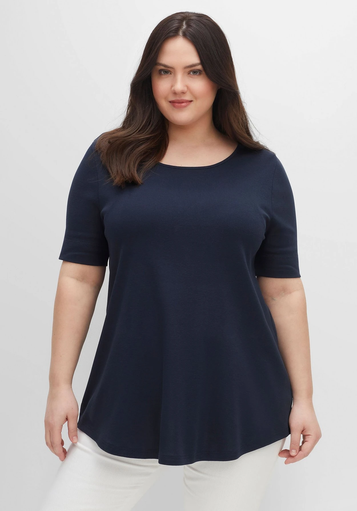 Sheego Longshirt Mit Abgerundetem Saum 3 Sheego Longshirt Mit Abgerundetem Saum