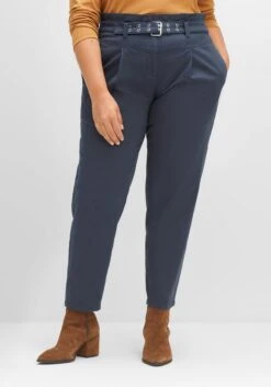 Sheego Hose Im Mom-Fit, Mit Paperbagbund Und Gürtel