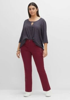 Sheego Gerade Twillhose Mit Dezenter Blumenstickerei 14 Sheego Gerade Twillhose Mit Dezenter Blumenstickerei -Sommertraum Mode 14506400265 04G53 02 SH