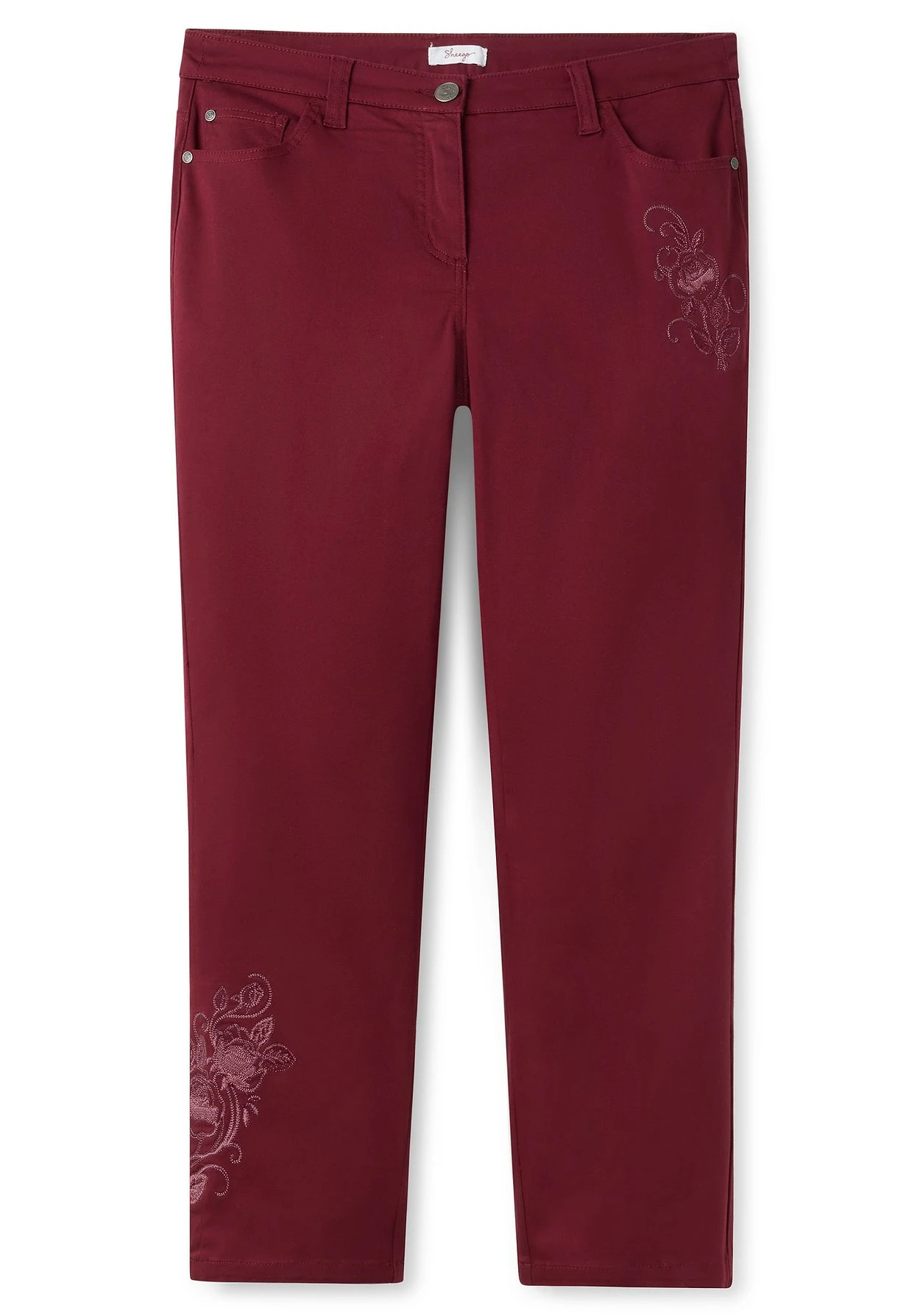 Sheego Gerade Twillhose Mit Dezenter Blumenstickerei 6 Sheego Gerade Twillhose Mit Dezenter Blumenstickerei – Bild 4