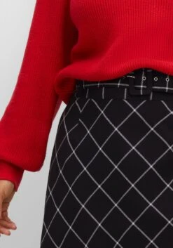 Karierter Rock Mit Gürtel, Hinten Länger Als Vorn 15 Karierter Rock Mit Gürtel, Hinten Länger Als Vorn -Sommertraum Mode 14514401648 04GMB 02 SH