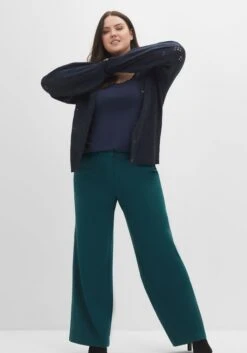 Sheego Weite Hose Mit Streifenstruktur, Extralanges Bein -Sommertraum Mode 14520701685 04GUU 02 SH