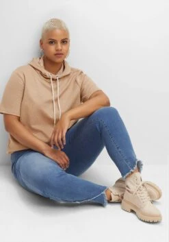 Sheego Shirt Mit Kapuze, Kordel Und Alloverprint -Sommertraum Mode 14528302034 04HDB 02 SH