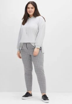 Sheego Schmale Hose Im Karomuster, Mit Teilgummibund -Sommertraum Mode 14530400404 04GWZ 02 SH