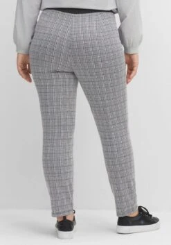 Sheego Schmale Hose Im Karomuster, Mit Teilgummibund -Sommertraum Mode 14530400404 04GX0 02 SH