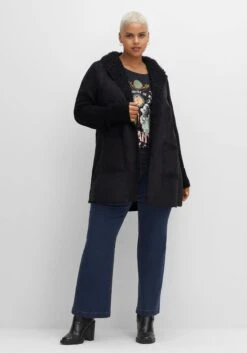 Longstrickjacke Mit Kragen In Felloptik, Verschlusslos -Sommertraum Mode 14532600289 04HDU 02 SH