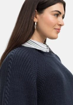 Sheego Pullover In Perlfangstruktur, Mit Zopfmuster 12 Sheego Pullover In Perlfangstruktur, Mit Zopfmuster -Sommertraum Mode 14557900035 04J32 02 SH