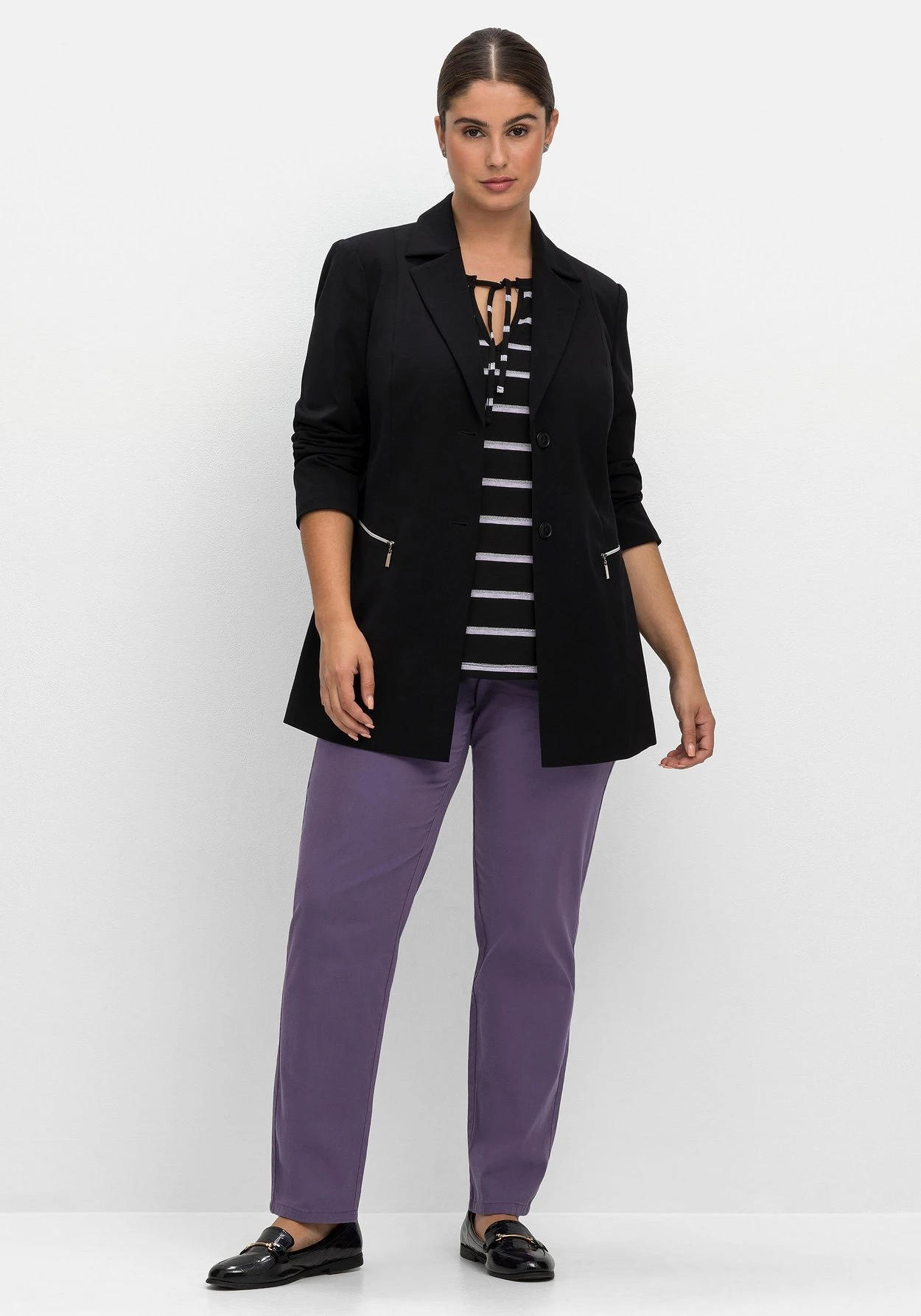 Sheego Twillhose Mit Schlupfbund, In Schmaler Beinform 3 Sheego Twillhose Mit Schlupfbund, In Schmaler Beinform